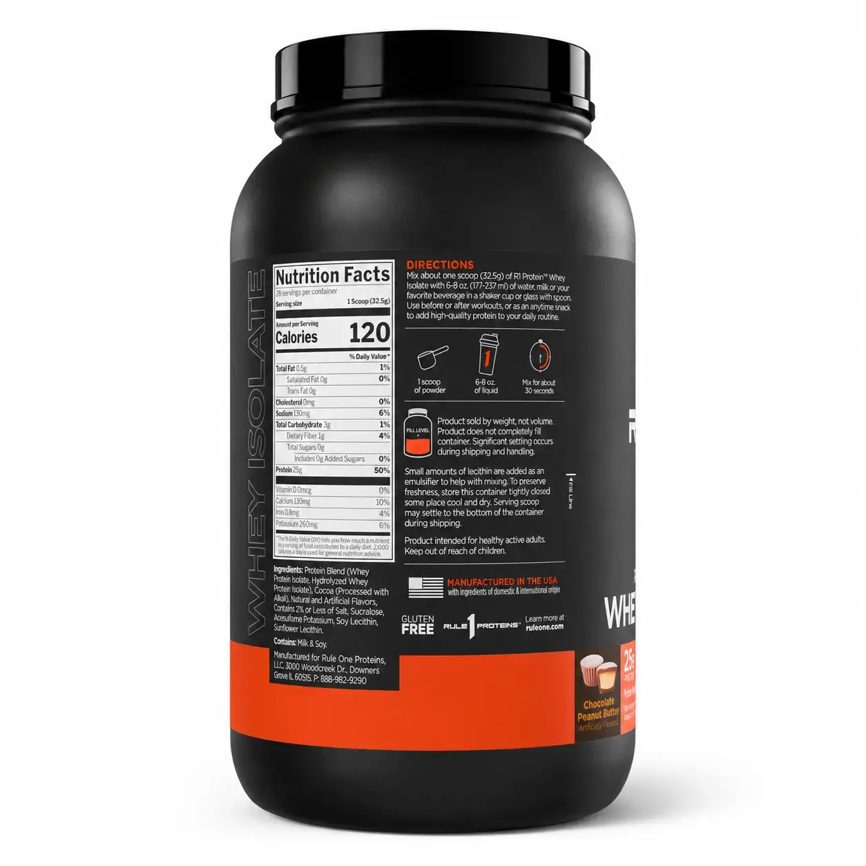 Zardob izolyati R1 Protein Whey Isolate Rule 1 (Banana Crème) 2.24 kg (4.94 lb)
