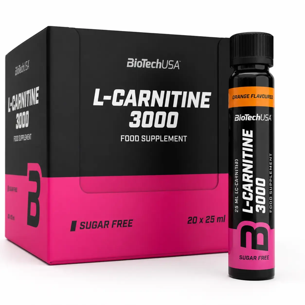 BQ BioTechUSA L-Carnitine 3000 20 x 25 ml Orange