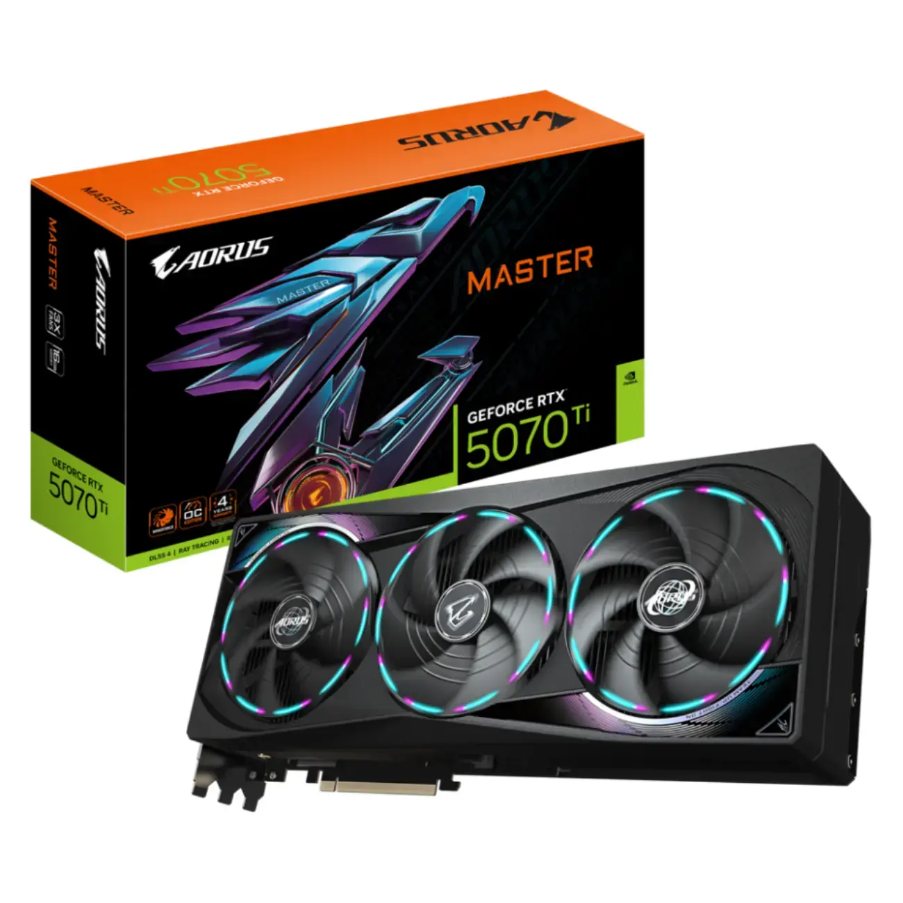Видеокарта Gigabyte - 16GB GeForce RTX5070Ti AORUS MASTER GV-N507TAORUS M-16GD