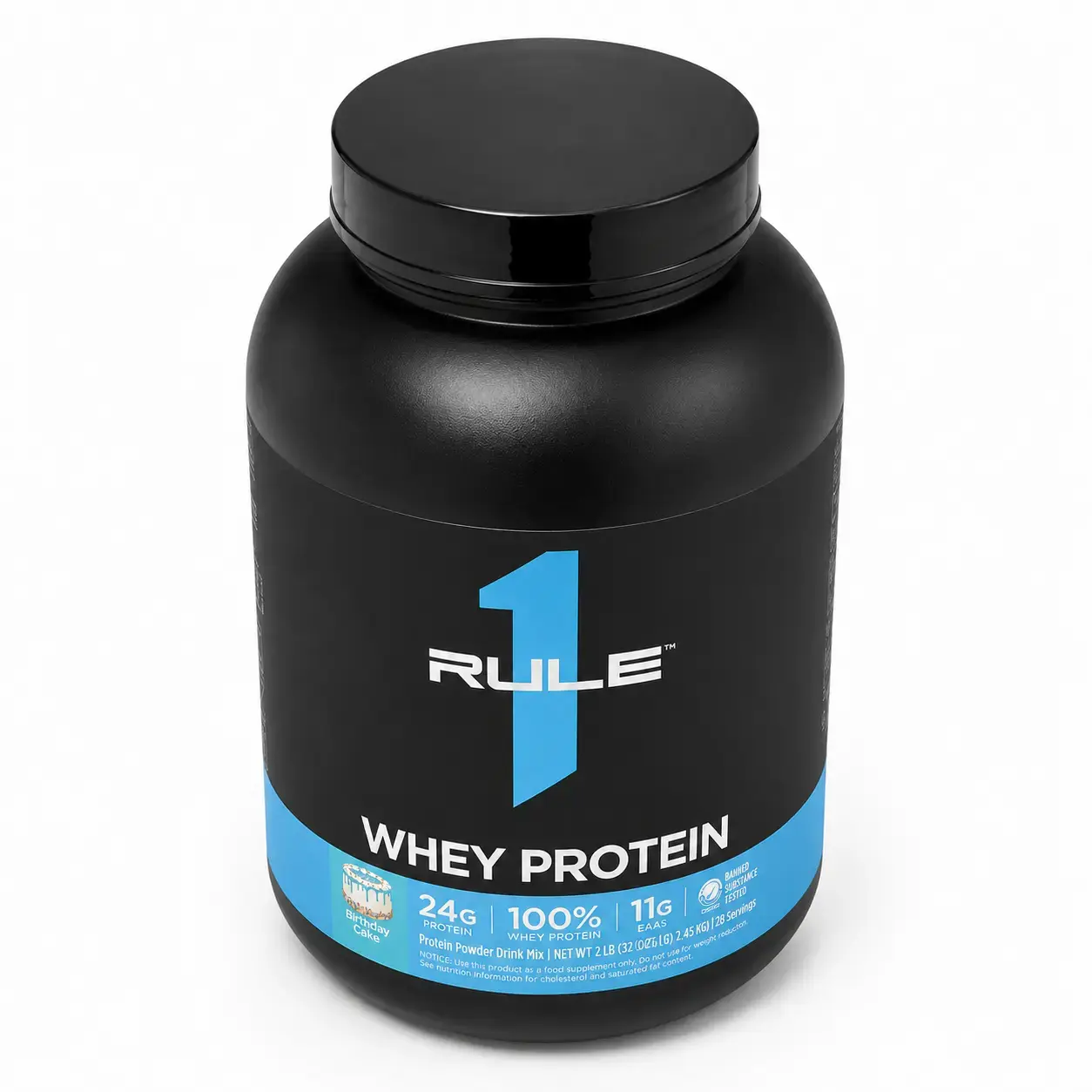Ko’p komponentli zardobli protein Rule 1 R1 Whey Blend Birthday Cake, 2,24 kg (4.95 lb)