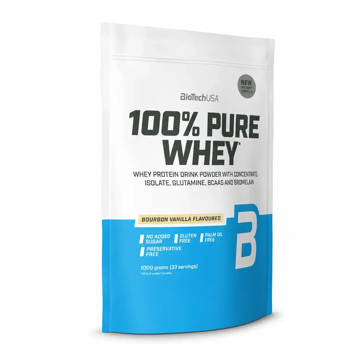 Zardob proteini 100% Pure Whey BioTechUSA (Bourbon Vanilla) 1000 g (35 srv)