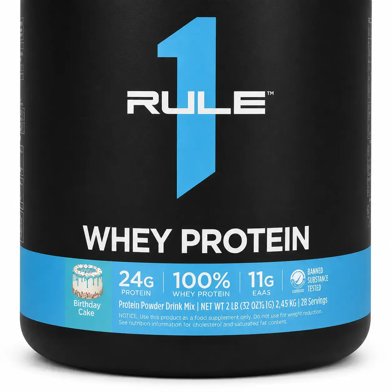 Ko’p komponentli zardobli protein Rule 1 R1 Whey Blend Birthday Cake, 2,24 kg (4.95 lb)