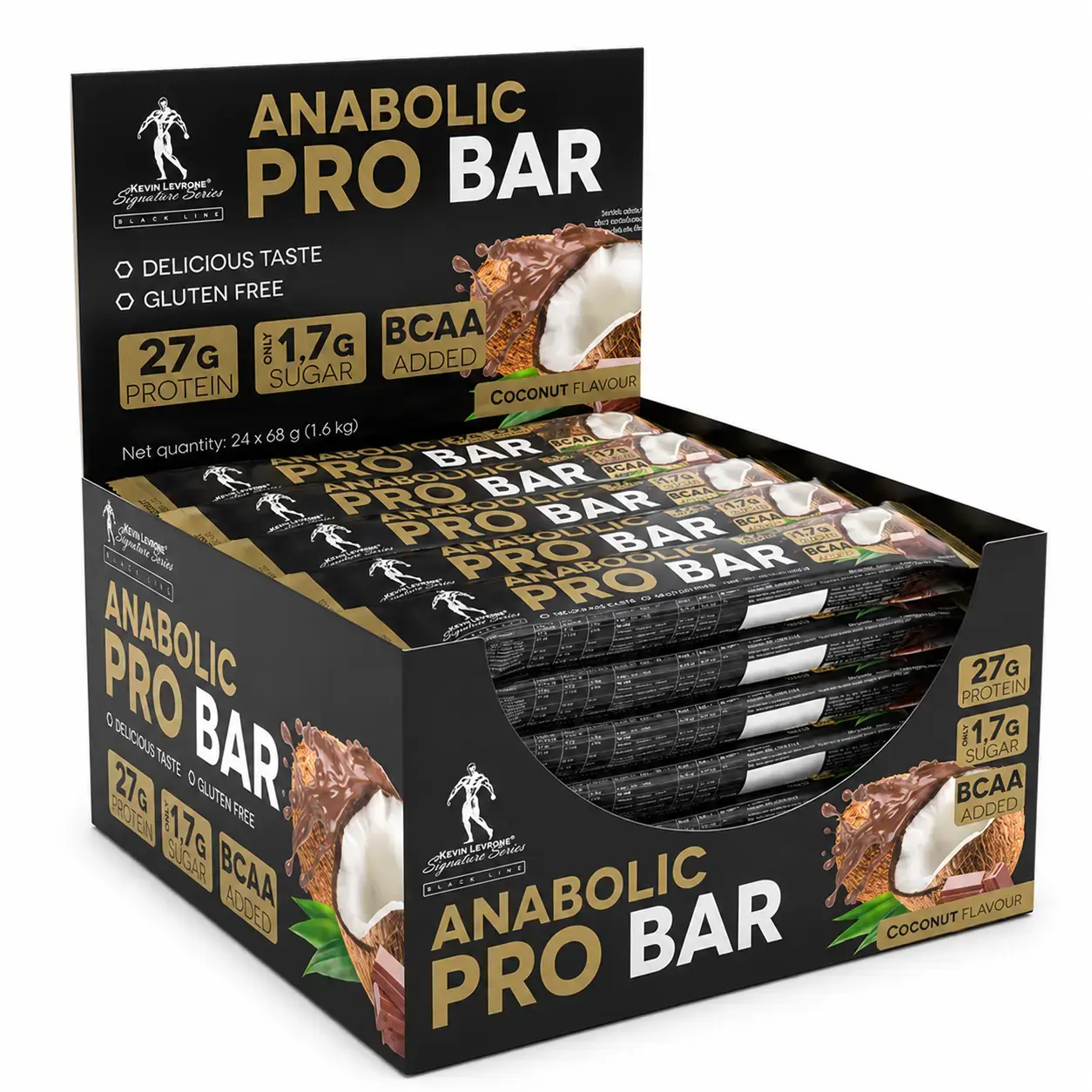 BQ Kevin Levrone Anabolic Pro Bar 24 Bars Coconut