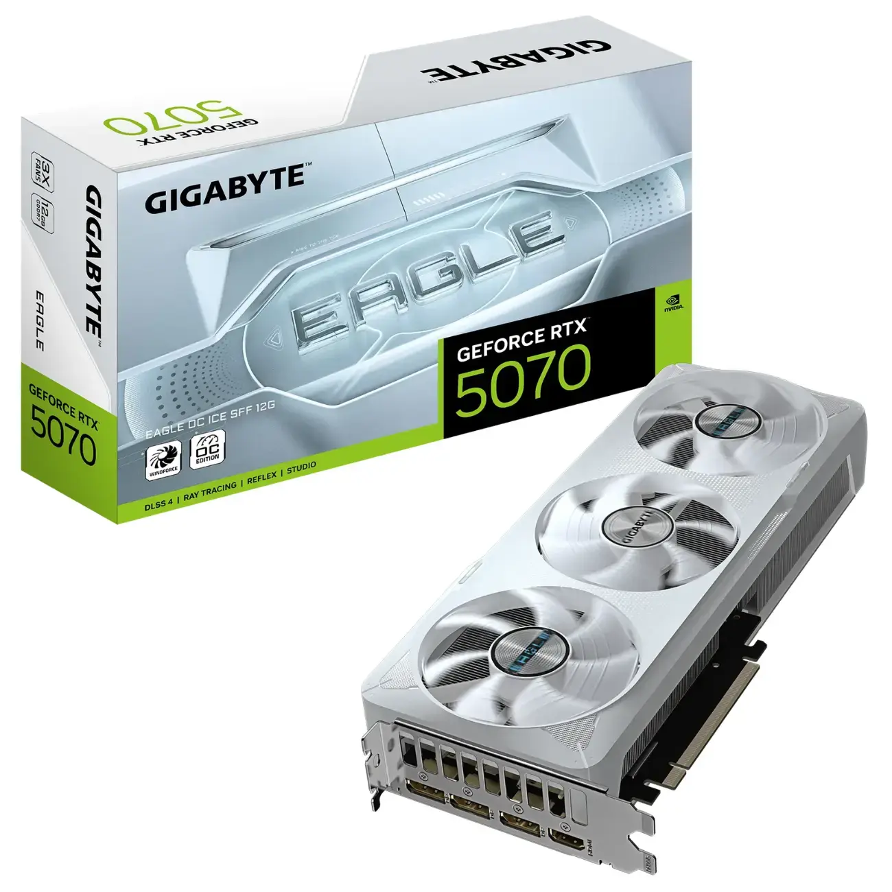 Videokarta Gigabyte - 12GB GeForce RTX5070 EAGLE OC ICE GV-N5070EAGLEOC ICE-12GD