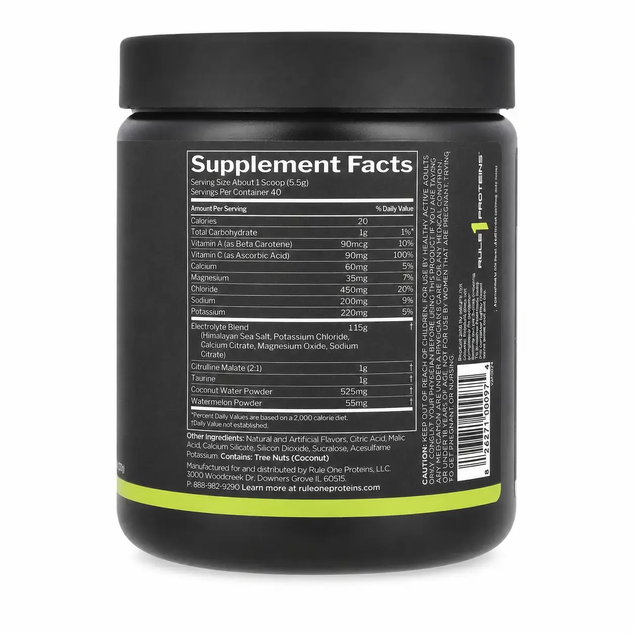 BQ Rule 1 Lytes, Lemon Lime, 220 g