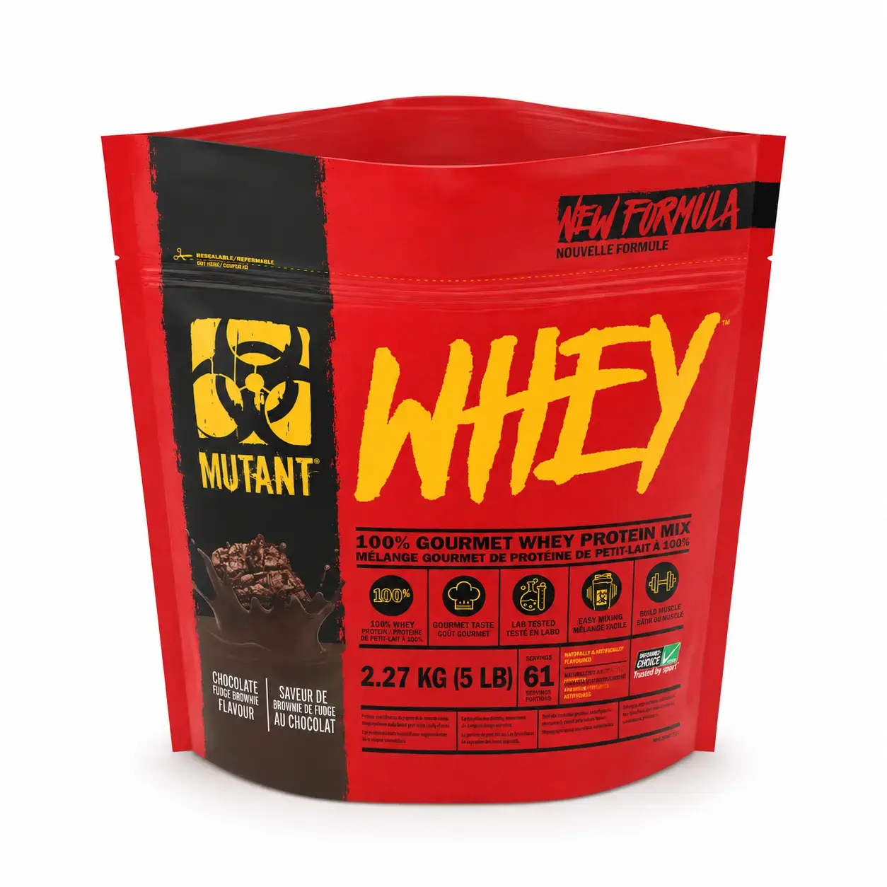 Ko’p komponentli zardobli protein Mutant Whey Chocolate Fudge Brownie, 2,27 kg