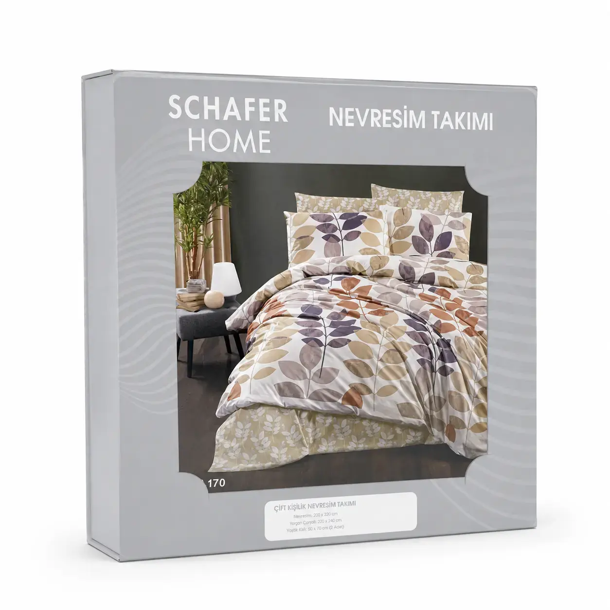 Choyshablar to‘plami Schafer Home Leafty Double Duvet Cover Set-4 Piece 2025