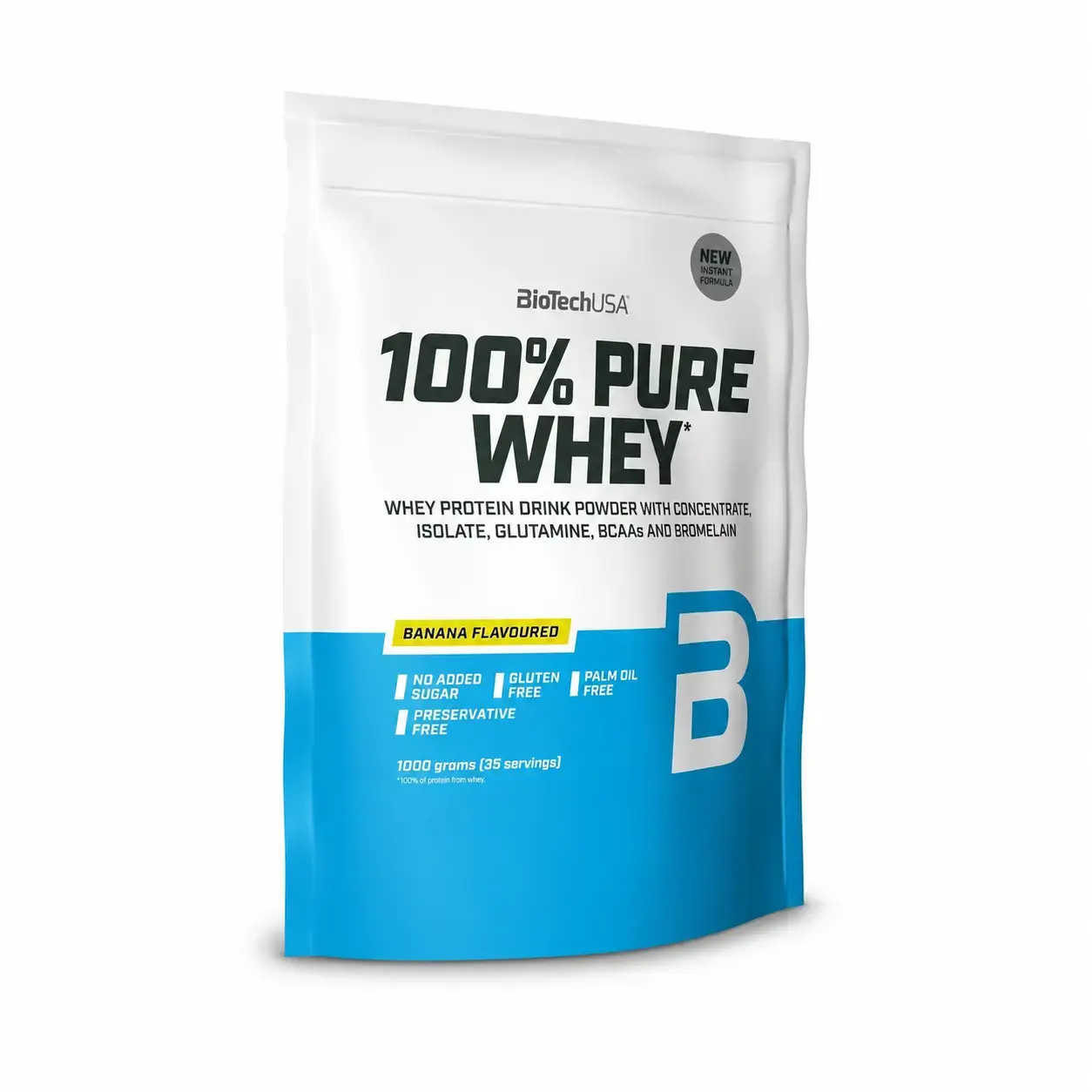 Zardob proteini 100% Pure Whey BioTechUSA (Banana) 1000 g (35 srv)