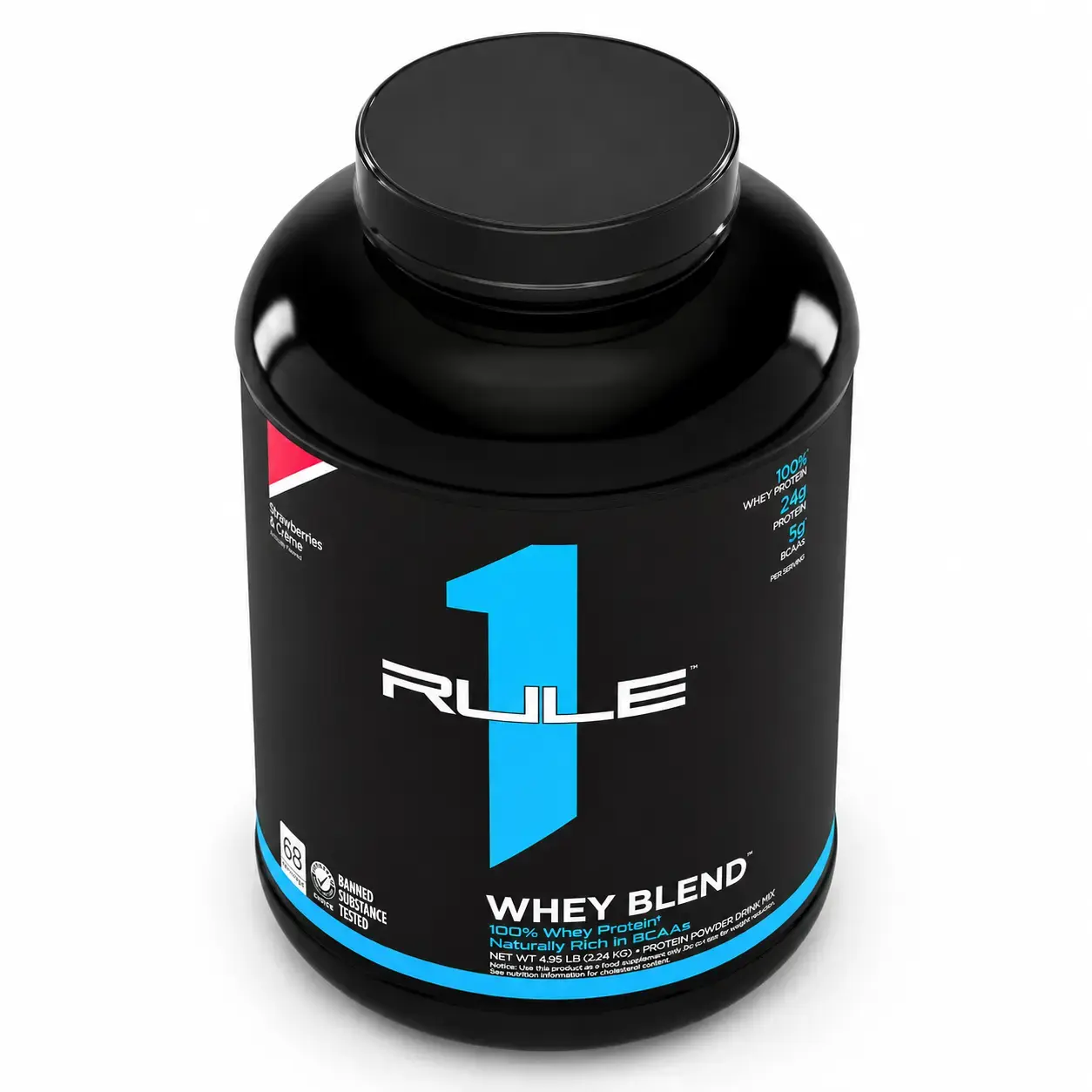 Ko’p komponentli zardobli protein Rule 1 R1 Whey Blend Strawberries & Crème, 2,24 kg (4.95 lb)