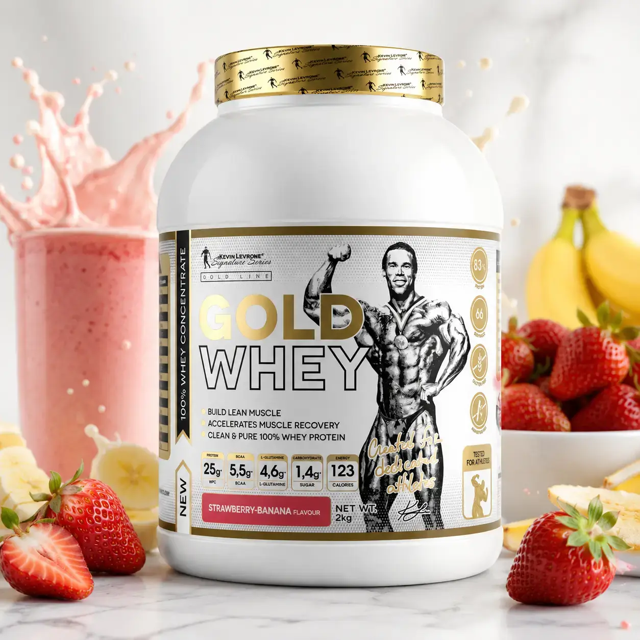 Zardobli protein Gold Whey Levrone (Strawberry Banana) 2 kg