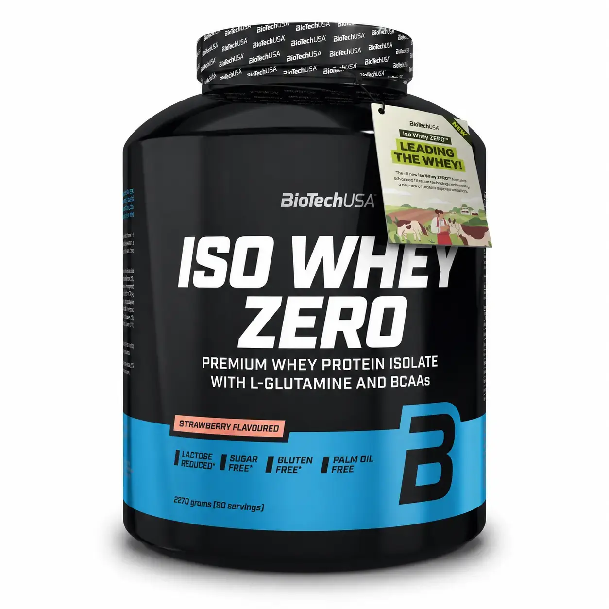 Zardob proteini izolyati ISO WHEY ZERO BLACK BioTechUSA (STRAWBERRY) 2270 G (75 SRV)