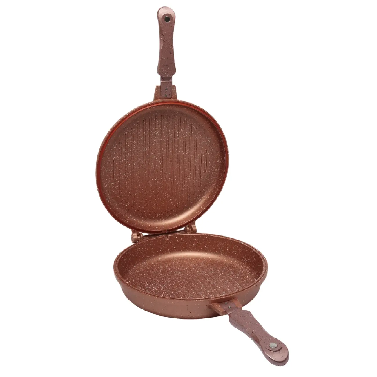 Двусторонняя сковорода-гриль Schafer Round Double Grill Pan 30 cm Rose Gold