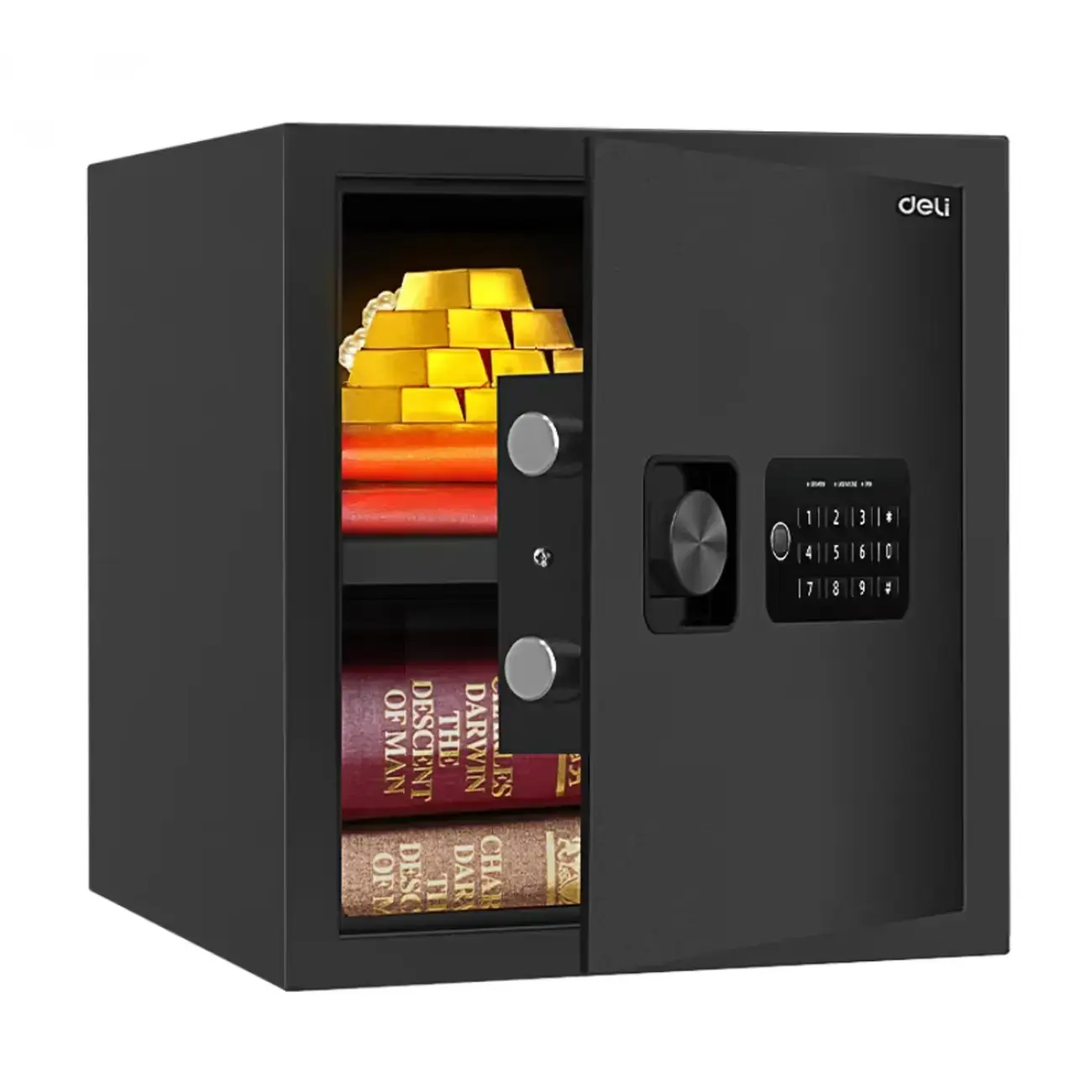 Сейф 36*33*33 см (Door/box:1.5/3mm) Deli ET533