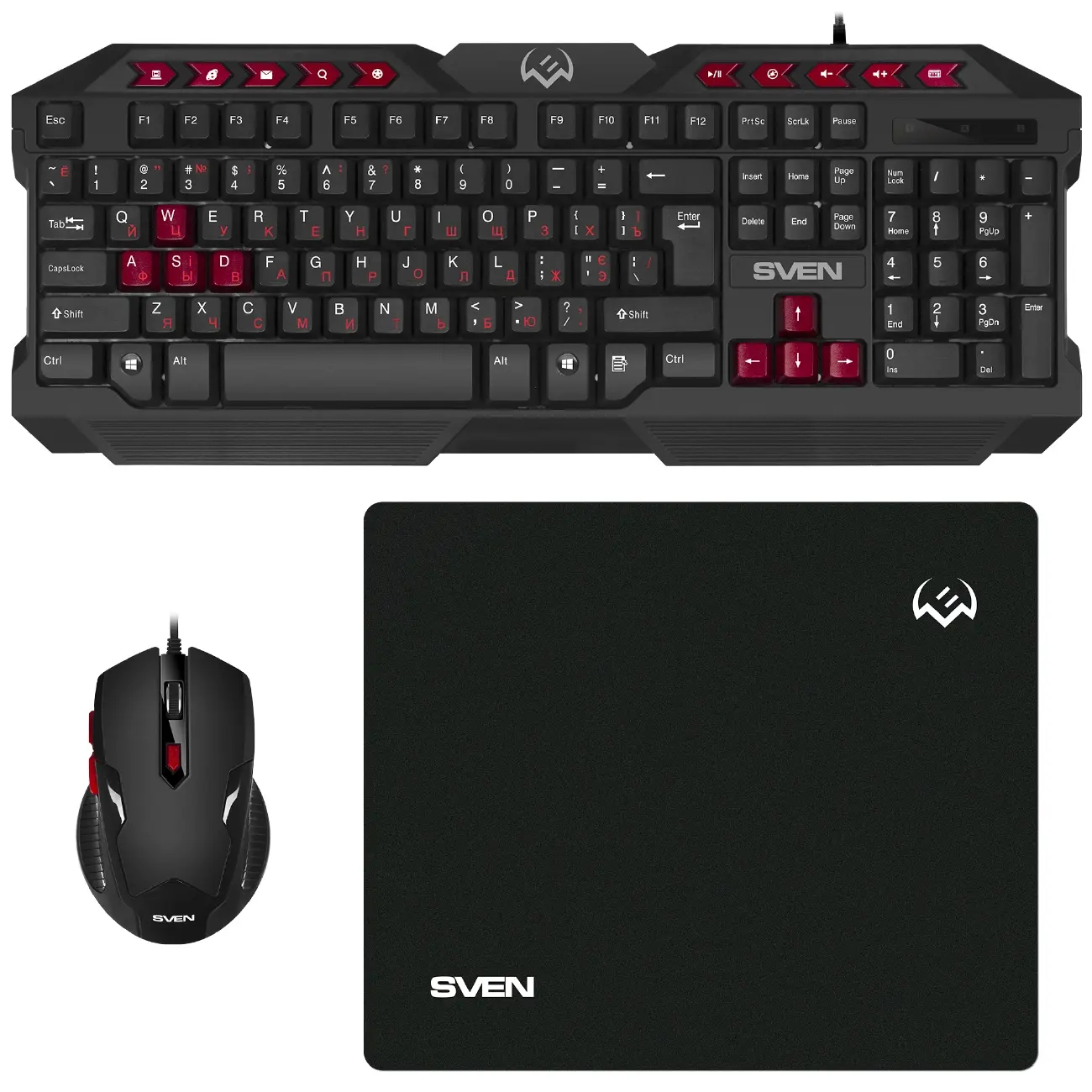 Игровой набор Sven GS-9200 (клавиатура + мышь + коврик)