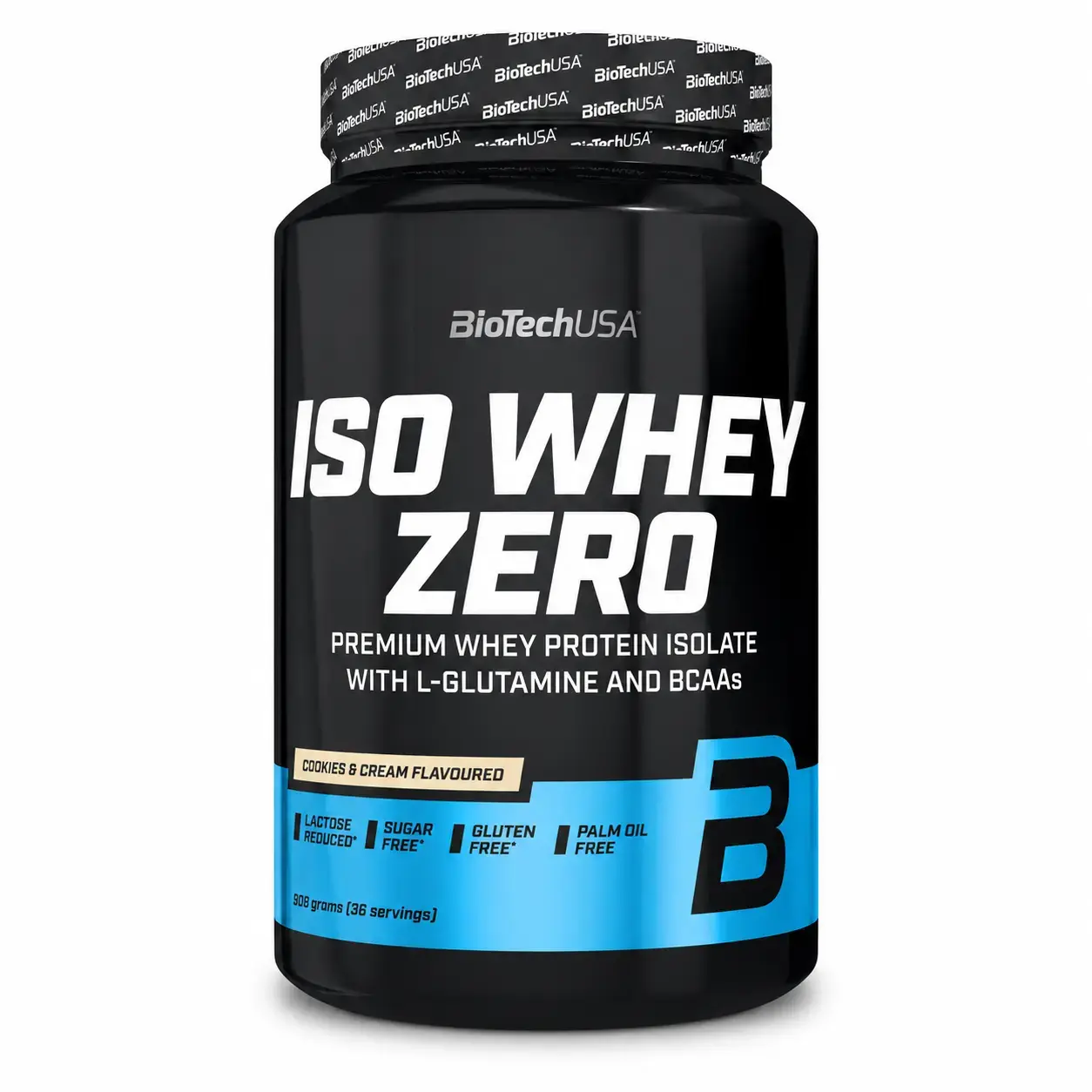 Zardob proteini izolyati Iso Whey Zero BioTechUSA (Cookies & Cream) 908 g