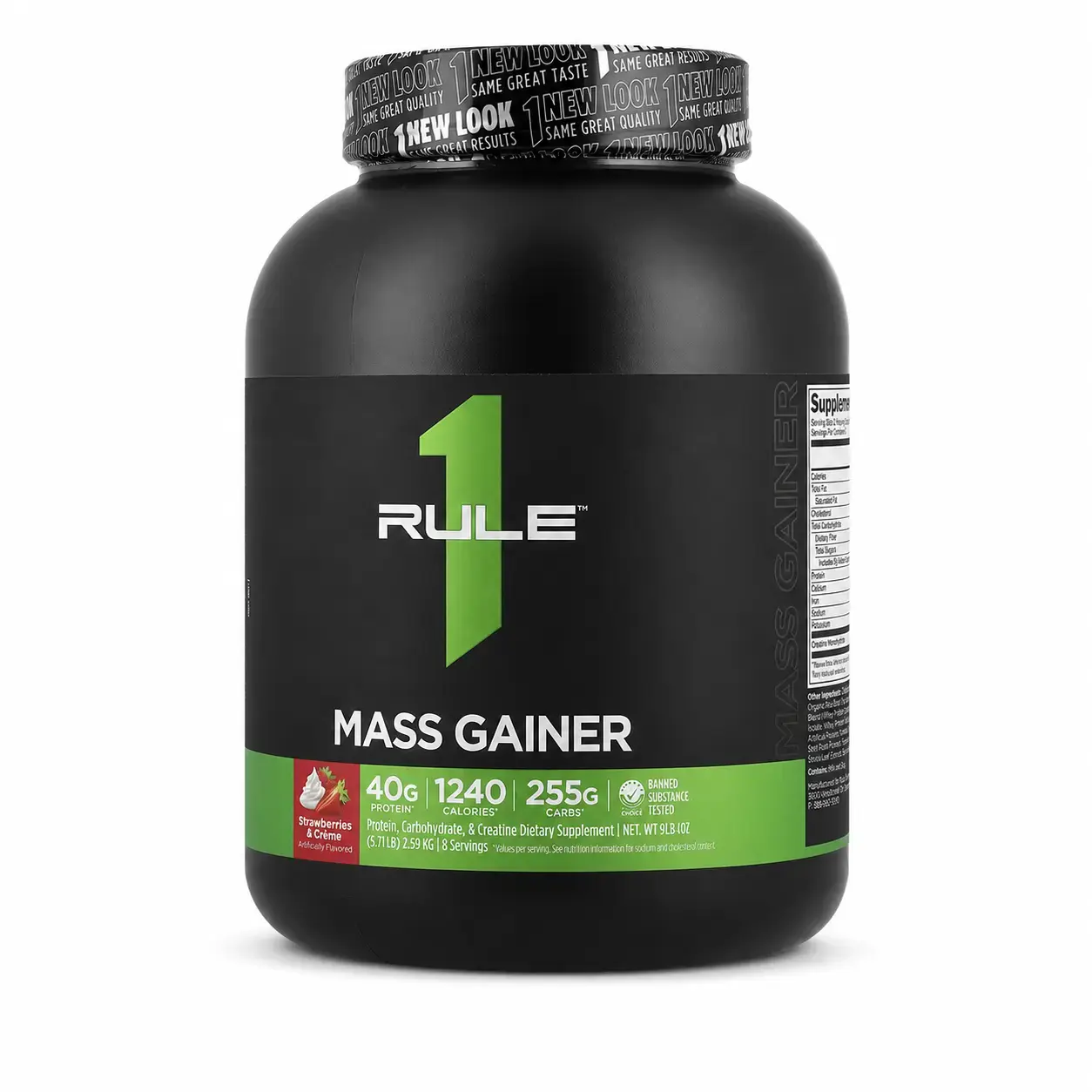 Geyner Mass Gainer Rule1 (Strawberries & Creme) 2.59 kg (5.71 lb)