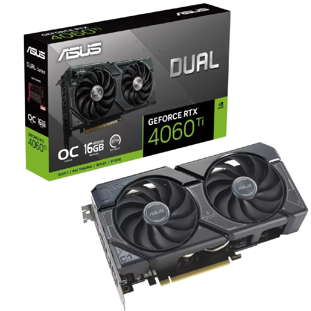 Видеокарта Zotac - 16GB GeForce RTX4060Ti DUAL OC GDDR6X 128bit HDMI