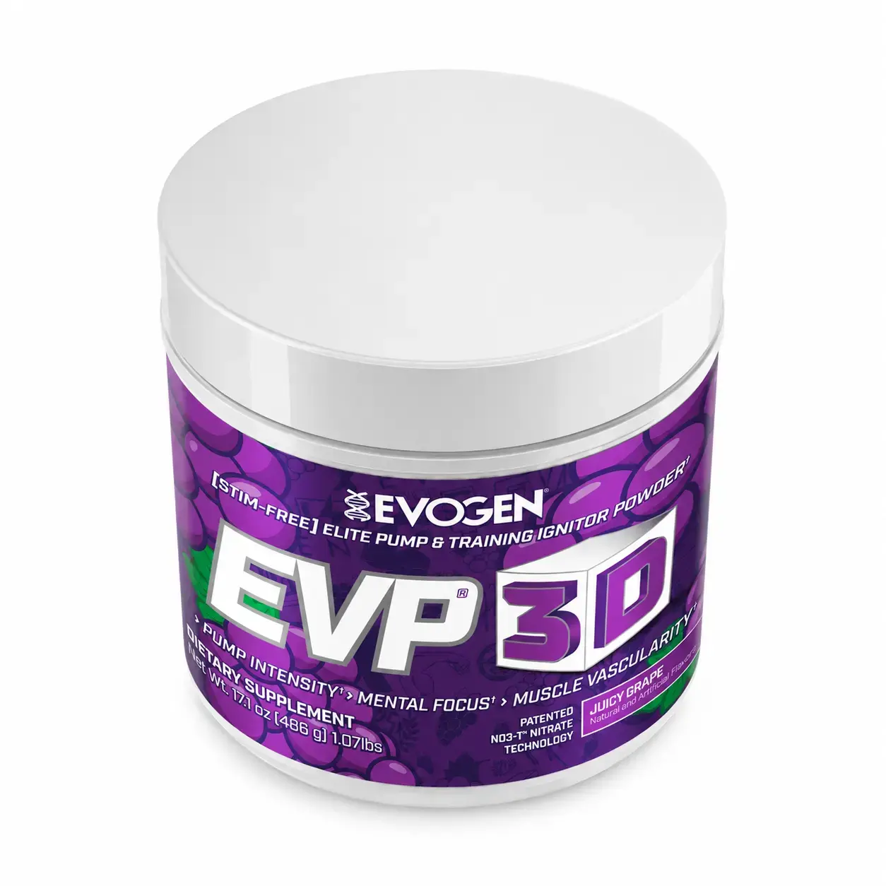 Mashqdan oldingi kompleks EVP 3D Evogen (Juicy Grape) 486 g