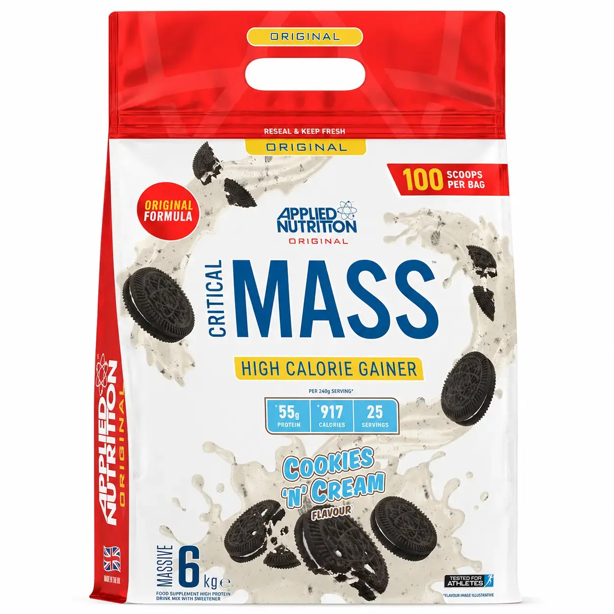 Гейнер Original Critical Mass Applied Nutrition (Cookies‘N Cream) 6 kg