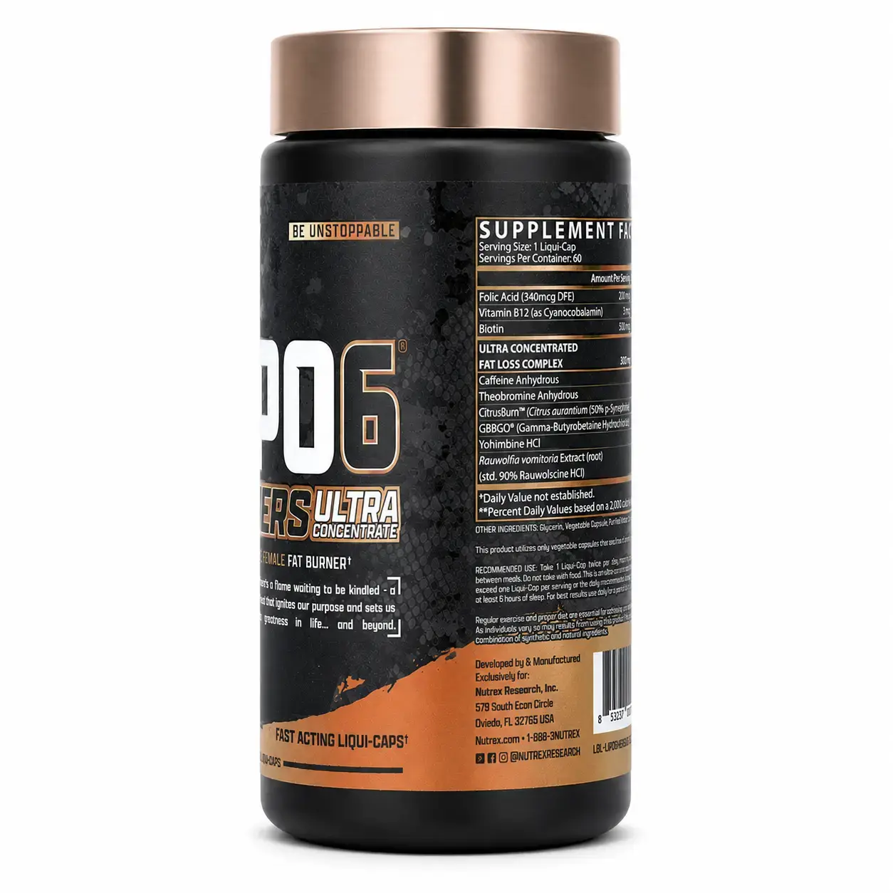 BQ Nutrex LIPO-6 Hers Ultra Concentrate, 60 Liqui-Caps