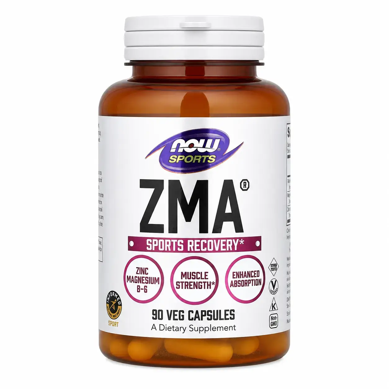 БАД NOW ZMA Veg Capsules 90 Veg Capsules